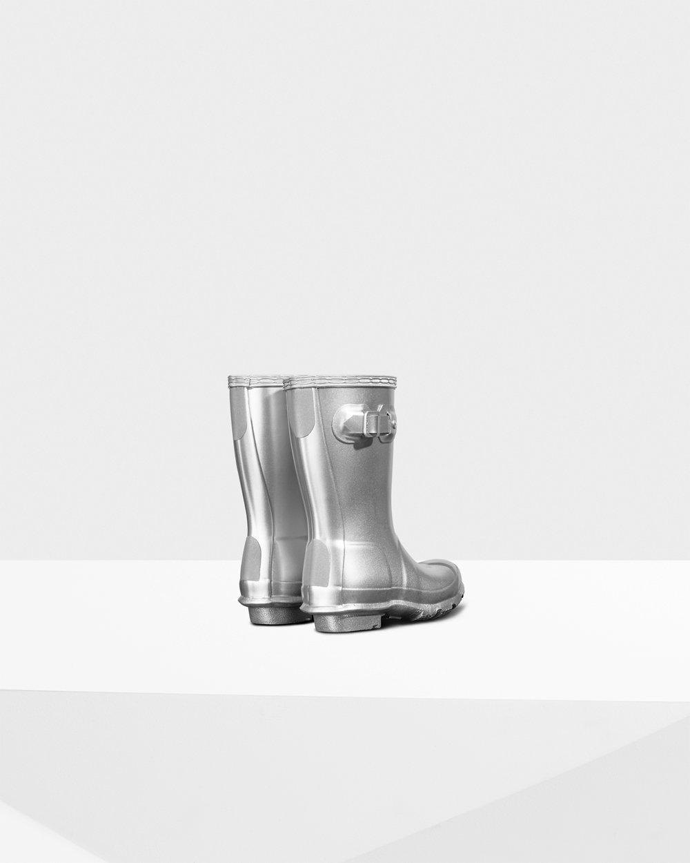 Botas De Agua Original Little Metallic Hunter Niños - Plateados - 063891QPS